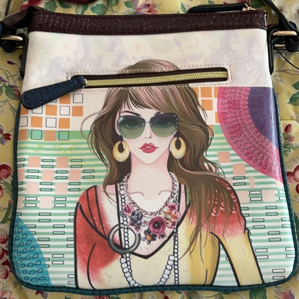 NWOT Vintage 80’s fashion girl image rhinestone shoulder bag